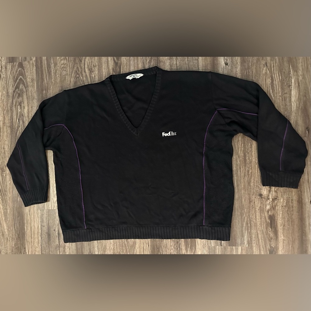 Men’s Stan Herman FedEx Ground Black Uniform Employee Sweater - Size 5XL